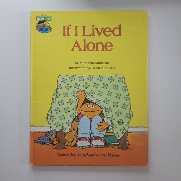 Sesame Street If I Lived Alone Book Vintage 1980s Muppets Jim Henson Family - Picture 1 of 12